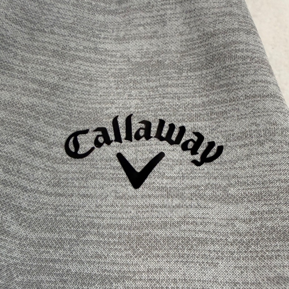 Callaway Mens Medium Heather Gray 1/4 Zip Pullover Long Sleeve Golf Sweater New - Picture 3 of 11